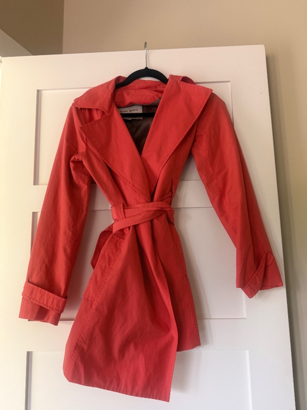Zara Basic Orange Trench Coat